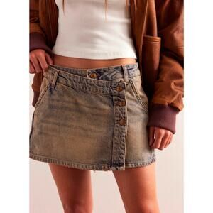 Free People We The Free Wynne Denim Skirt Memphis Mud size 32
